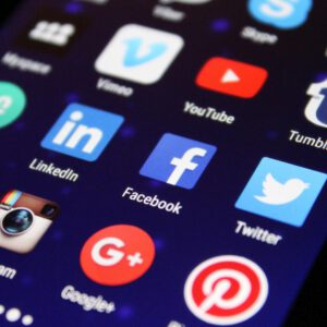 Foto van telefoonscherm met apps