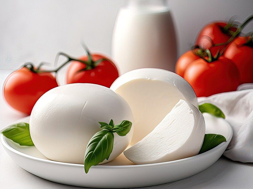 foto van mozzarella kaas